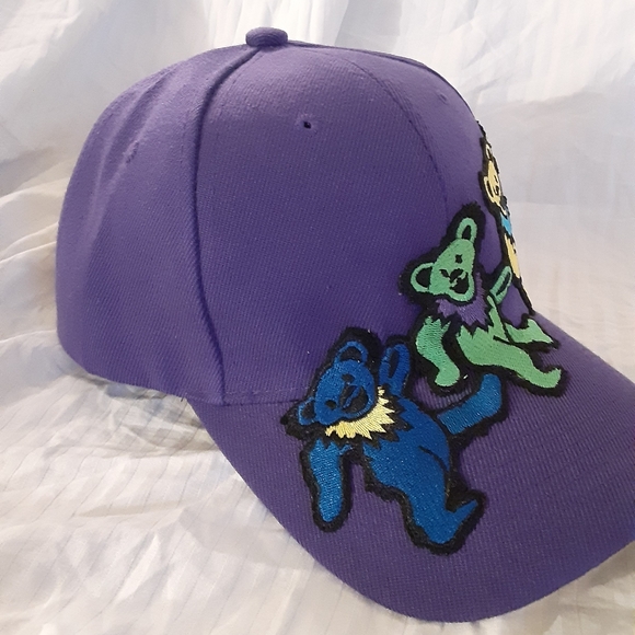 Grateful Dead hat, Purple Grateful Dead dancing bears hat, PERMANTLY STITCHED - Picture 11 of 11